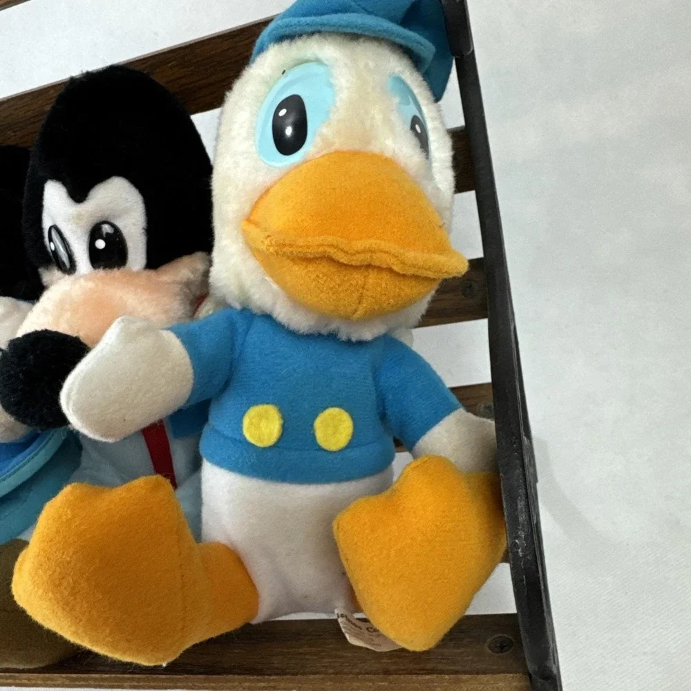 Disney Mickeys Christmas Carol Plush Set‎ Mickey Minnie Goofy Donald Vintage 80s